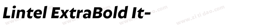 Lintel ExtraBold It字体转换